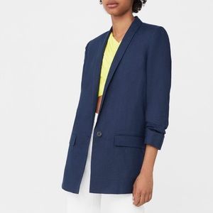 Linen Navy Blue Jacket